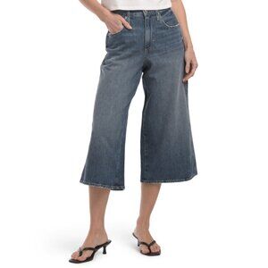AMO DENIM Medium Blue Gabriela Culotte Denim Pants